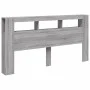 Cabecero LED madera ingeniería gris Sonoma 200x18,5x103,5 cm de , Cabeceros y pies de cama - Ref: Foro24-837370, Precio: 99,9...