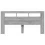 Cabecero LED madera ingeniería gris Sonoma 200x18,5x103,5 cm de , Cabeceros y pies de cama - Ref: Foro24-837370, Precio: 99,9...