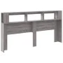 Cabecero LED madera ingeniería gris Sonoma 200x18,5x103,5 cm de , Cabeceros y pies de cama - Ref: Foro24-837370, Precio: 99,9...