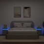 Mesitas de noche con luces LED 2 uds gris Sonoma 35x39x55 cm de , Mesitas de noche - Ref: Foro24-836760, Precio: 111,49 €, De...