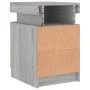 Nachttische mit LED-Lichtern, 2 Stück, in Grau Sonoma, 35x39x55 cm. von , Nachttische - Ref: Foro24-836760, Preis: 106,64 €, ...