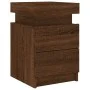 Mesitas de noche con luces LED 2 uds roble marrón 35x39x55 cm by , Nightstands - Ref: Foro24-836762, Price: 101,42 €, Discoun...