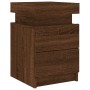 Mesitas de noche con luces LED 2 uds roble marrón 35x39x55 cm by , Nightstands - Ref: Foro24-836762, Price: 102,97 €, Discoun...