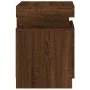 Mesitas de noche con luces LED 2 uds roble marrón 35x39x55 cm by , Nightstands - Ref: Foro24-836762, Price: 101,42 €, Discoun...
