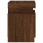 Mesitas de noche con luces LED 2 uds roble marrón 35x39x55 cm by , Nightstands - Ref: Foro24-836762, Price: 102,97 €, Discoun...