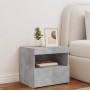 Mesita de noche con luces LED gris hormigón 50x40x45 cm by , Nightstands - Ref: Foro24-836769, Price: 53,03 €, Discount: %