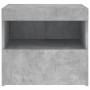 Mesita de noche con luces LED gris hormigón 50x40x45 cm by , Nightstands - Ref: Foro24-836769, Price: 53,03 €, Discount: %