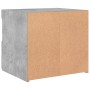 Mesita de noche con luces LED gris hormigón 50x40x45 cm by , Nightstands - Ref: Foro24-836769, Price: 53,03 €, Discount: %