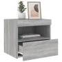 Mesitas de noche con luces LED 2 uds gris Sonoma 50x40x45 cm de , Mesitas de noche - Ref: Foro24-836774, Precio: 84,92 €, Des...