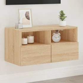 Mueble de TV de pared madera ingeniería roble Sonoma 60x30x30cm by , TV Furniture - Ref: Foro24-836858, Price: 41,84 €, Disco...