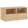 TV-Wandmöbel aus Sonoma-Eichenfurnier, 60x30x30 cm. von , TV-Möbel - Ref: Foro24-836858, Preis: 44,04 €, Rabatt: %