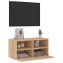 Mueble de TV de pared madera ingeniería roble Sonoma 60x30x30cm by , TV Furniture - Ref: Foro24-836858, Price: 44,04 €, Disco...