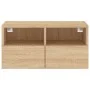 TV-Wandmöbel aus Sonoma-Eichenfurnier, 60x30x30 cm. von , TV-Möbel - Ref: Foro24-836858, Preis: 43,27 €, Rabatt: %