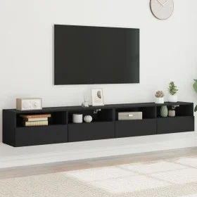 Wand-TV-Möbel 2 Stück aus schwarzem Ingenieurholz 100x30x30 cm von , TV-Möbel - Ref: Foro24-836885, Preis: 104,48 €, Rabatt: %