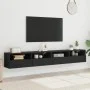 Wand-TV-Möbel 2 Stück aus schwarzem Ingenieurholz 100x30x30 cm von , TV-Möbel - Ref: Foro24-836885, Preis: 104,48 €, Rabatt: %