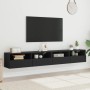 Wand-TV-Möbel 2 Stück aus schwarzem Ingenieurholz 100x30x30 cm von , TV-Möbel - Ref: Foro24-836885, Preis: 106,27 €, Rabatt: %