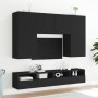 Wand-TV-Möbel 2 Stück aus schwarzem Ingenieurholz 100x30x30 cm von , TV-Möbel - Ref: Foro24-836885, Preis: 106,27 €, Rabatt: %