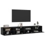 Wand-TV-Möbel 2 Stück aus schwarzem Ingenieurholz 100x30x30 cm von , TV-Möbel - Ref: Foro24-836885, Preis: 106,27 €, Rabatt: %
