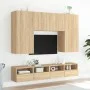 Wandmöbel für TV, 2 Stück, Eiche Sonoma Holz, 100x30x30 cm. von , TV-Möbel - Ref: Foro24-836887, Preis: 84,24 €, Rabatt: %