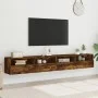 Muebles de pared de TV 2 uds madera roble ahumado 100x30x30 cm de , Muebles TV - Ref: Foro24-836891, Precio: 99,51 €, Descuen...