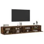 Muebles de pared de TV 2 uds madera roble ahumado 100x30x30 cm de , Muebles TV - Ref: Foro24-836891, Precio: 99,51 €, Descuen...