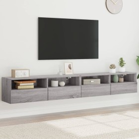 Wand-TV-Möbel 2 Stück in Sonoma-Grau aus Holz 100x30x30 cm von , TV-Möbel - Ref: Foro24-836893, Preis: 106,56 €, Rabatt: %