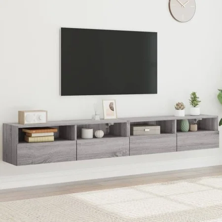 Wand-TV-Möbel 2 Stück in Sonoma-Grau aus Holz 100x30x30 cm von , TV-Möbel - Ref: Foro24-836893, Preis: 104,69 €, Rabatt: %