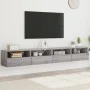 Wand-TV-Möbel 2 Stück in Sonoma-Grau aus Holz 100x30x30 cm von , TV-Möbel - Ref: Foro24-836893, Preis: 104,69 €, Rabatt: %
