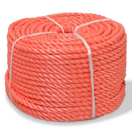 Twisted polypropylene rope 16 mm 100 m orange by vidaXL, Ropes and metal cords - Ref: Foro24-143840, Price: 85,74 €, Discount: %