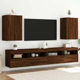 Wand-TV-Möbel 2 Stück aus braunem Eichenholz 40,5x30x60 cm von , TV-Möbel - Ref: Foro24-836923, Preis: 67,46 €, Rabatt: %