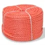 Twisted polypropylene rope 14 mm 100 m orange by vidaXL, Ropes and metal cords - Ref: Foro24-143838, Price: 64,99 €, Discount: %
