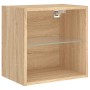 Wand-Nachttische mit LED-Lichtern, 2 Stück, Sonoma-Eiche. von , TV-Möbel - Ref: Foro24-837069, Preis: 44,75 €, Rabatt: %