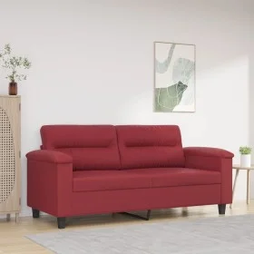 Zweisitziges Kunstledersofa in Weinrot, 140 cm. von , Sofas - Ref: Foro24-359586, Preis: 246,62 €, Rabatt: %