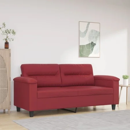 Zweisitziges Kunstledersofa in Weinrot, 140 cm. von , Sofas - Ref: Foro24-359586, Preis: 246,62 €, Rabatt: %