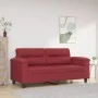 Zweisitziges Kunstledersofa in Weinrot, 140 cm. von , Sofas - Ref: Foro24-359586, Preis: 246,62 €, Rabatt: %