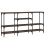 Mesa consola madera de ingeniería marrón roble 160x29x80 cm by , Side tables - Ref: Foro24-839067, Price: 85,44 €, Discount: %