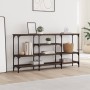 Mesa consola madera de ingeniería marrón roble 160x29x80 cm by , Side tables - Ref: Foro24-839067, Price: 85,44 €, Discount: %