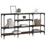 Mesa consola madera de ingeniería marrón roble 160x29x80 cm by , Side tables - Ref: Foro24-839067, Price: 85,44 €, Discount: %