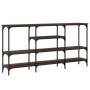 Mesa consola madera de ingeniería marrón roble 160x29x80 cm by , Side tables - Ref: Foro24-839067, Price: 85,44 €, Discount: %