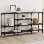 Konsole aus geräucherter Eichen-Ingenieurholz 160x29x80 cm. von , Seitentische - Ref: Foro24-839065, Preis: 82,47 €, Rabatt: %