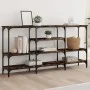 Mesa consola madera de ingeniería roble ahumado 160x29x80 cm by , Side tables - Ref: Foro24-839065, Price: 81,43 €, Discount: %