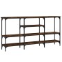 Konsole aus geräucherter Eichen-Ingenieurholz 160x29x80 cm. von , Seitentische - Ref: Foro24-839065, Preis: 82,47 €, Rabatt: %
