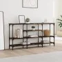 Mesa consola madera de ingeniería roble ahumado 160x29x80 cm by , Side tables - Ref: Foro24-839065, Price: 81,43 €, Discount: %