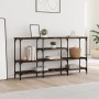 Mesa consola madera de ingeniería roble ahumado 160x29x80 cm by , Side tables - Ref: Foro24-839065, Price: 82,47 €, Discount: %