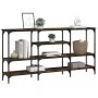 Mesa consola madera de ingeniería roble ahumado 160x29x80 cm by , Side tables - Ref: Foro24-839065, Price: 81,43 €, Discount: %