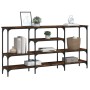 Mesa consola madera de ingeniería roble ahumado 160x29x80 cm by , Side tables - Ref: Foro24-839065, Price: 82,47 €, Discount: %