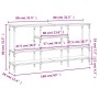 Konsole aus geräucherter Eichen-Ingenieurholz 160x29x80 cm. von , Seitentische - Ref: Foro24-839065, Preis: 82,47 €, Rabatt: %