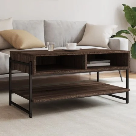 Mesa de centro madera contrachapada roble marrón 90x50x45 cm by , Coffee table - Ref: Foro24-838972, Price: 49,21 €, Discount: %