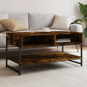 Mesa de centro madera contrachapada roble ahumado 90x50x45 cm by , Coffee table - Ref: Foro24-838970, Price: 47,63 €, Discoun...