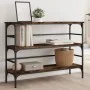 Mesa consola madera de ingeniería roble ahumado 100x32x75 cm de , Mesas auxiliares - Ref: Foro24-839050, Precio: 60,80 €, Des...